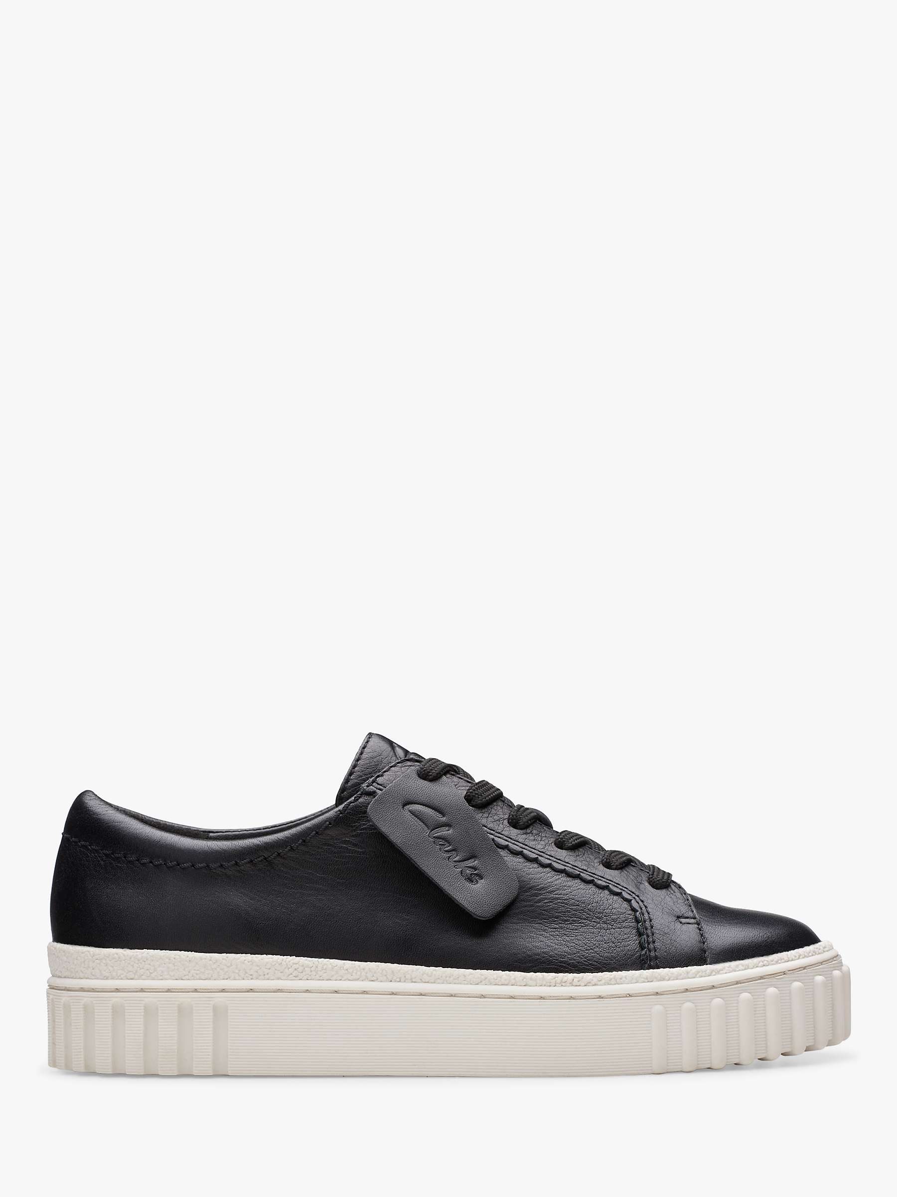 Buy Clarks Mayhill Walk Leather Trainers, Black Online at johnlewis.com