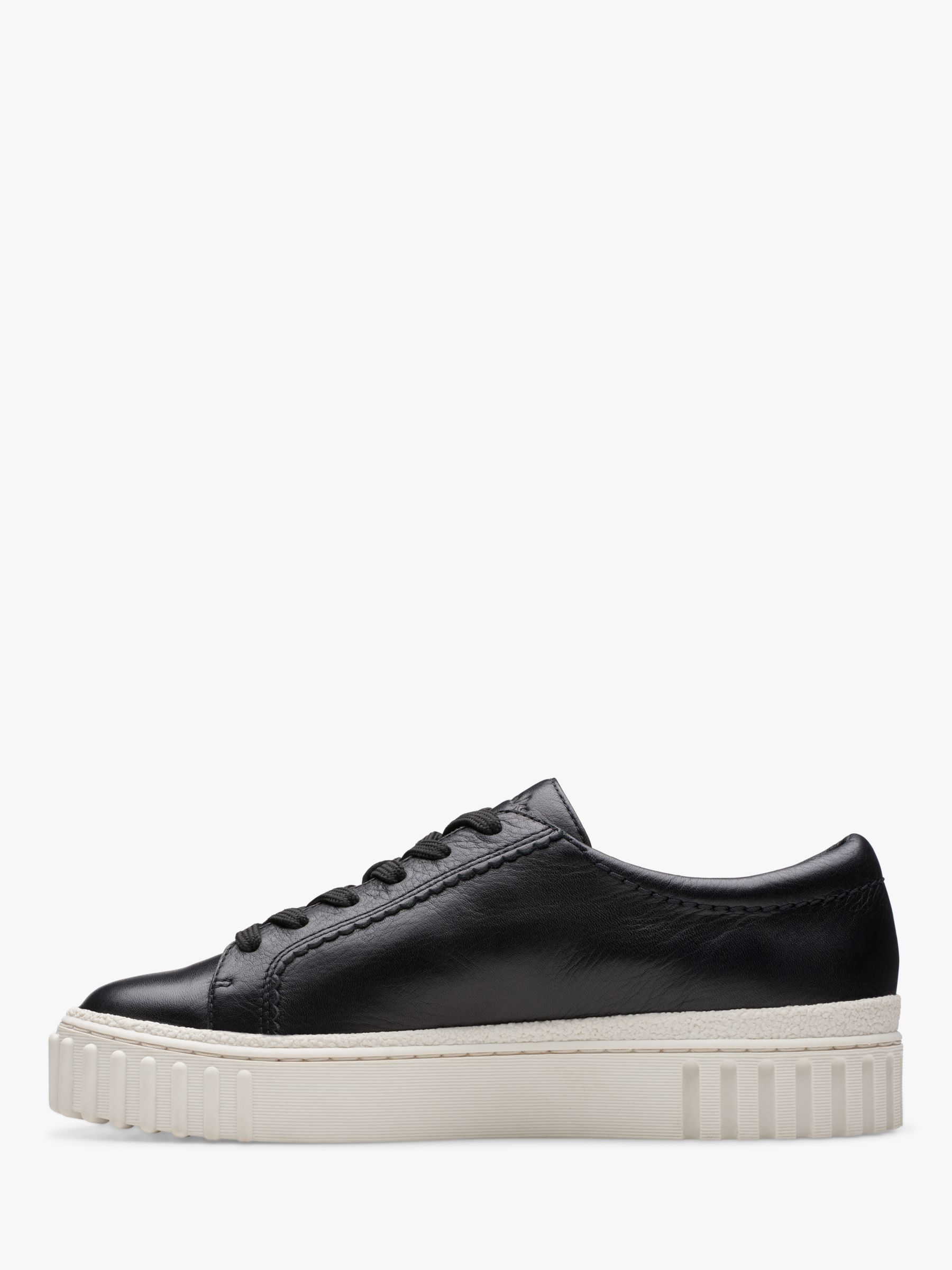 Buy Clarks Mayhill Walk Leather Trainers, Black Online at johnlewis.com
