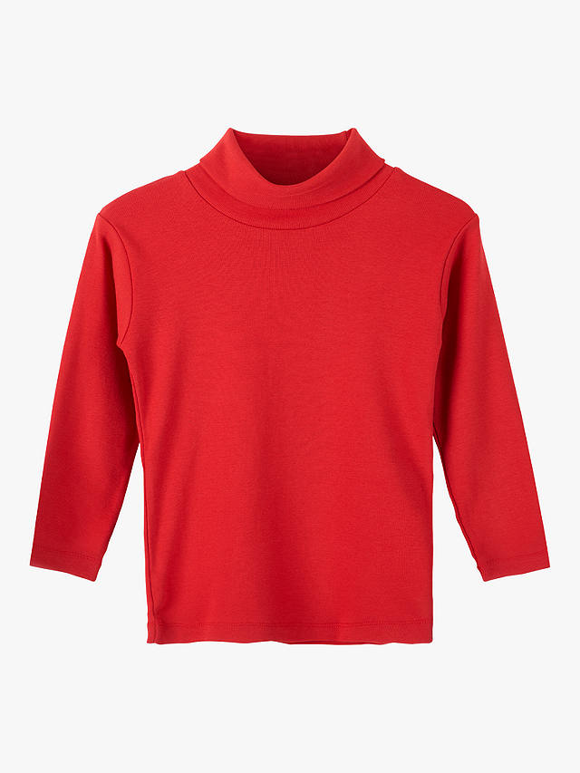 Trotters Classic Roll Neck Top, Red