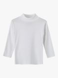 Trotters Classic Roll Neck Top, White