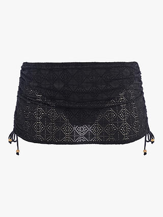 Freya Nomad Nights Crochet Skirted Bikini Bottoms, Black