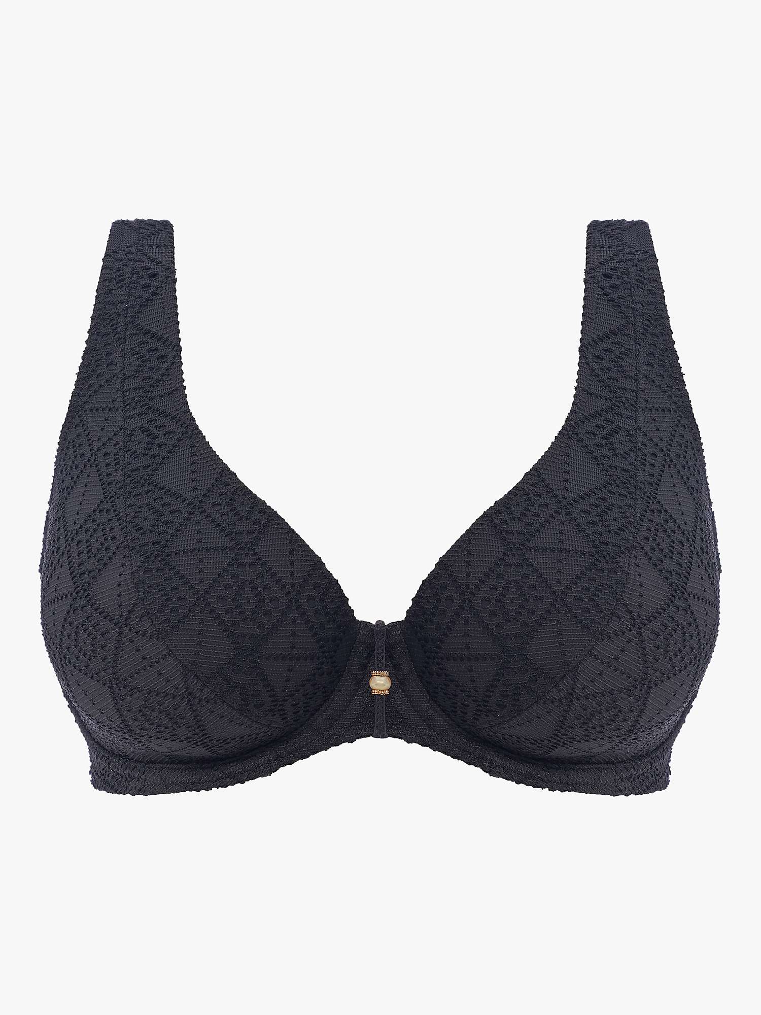 Buy Freya Nomad Nights Crochet Underwired Bikini Top, Black Online at johnlewis.com