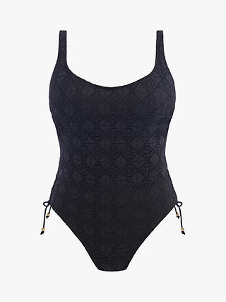 Freya Nomad Nights Crochet Underwired Swimsuit, Black