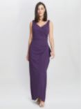 Gina Bacconi Neena V Neck Tulip Hem Maxi Dress