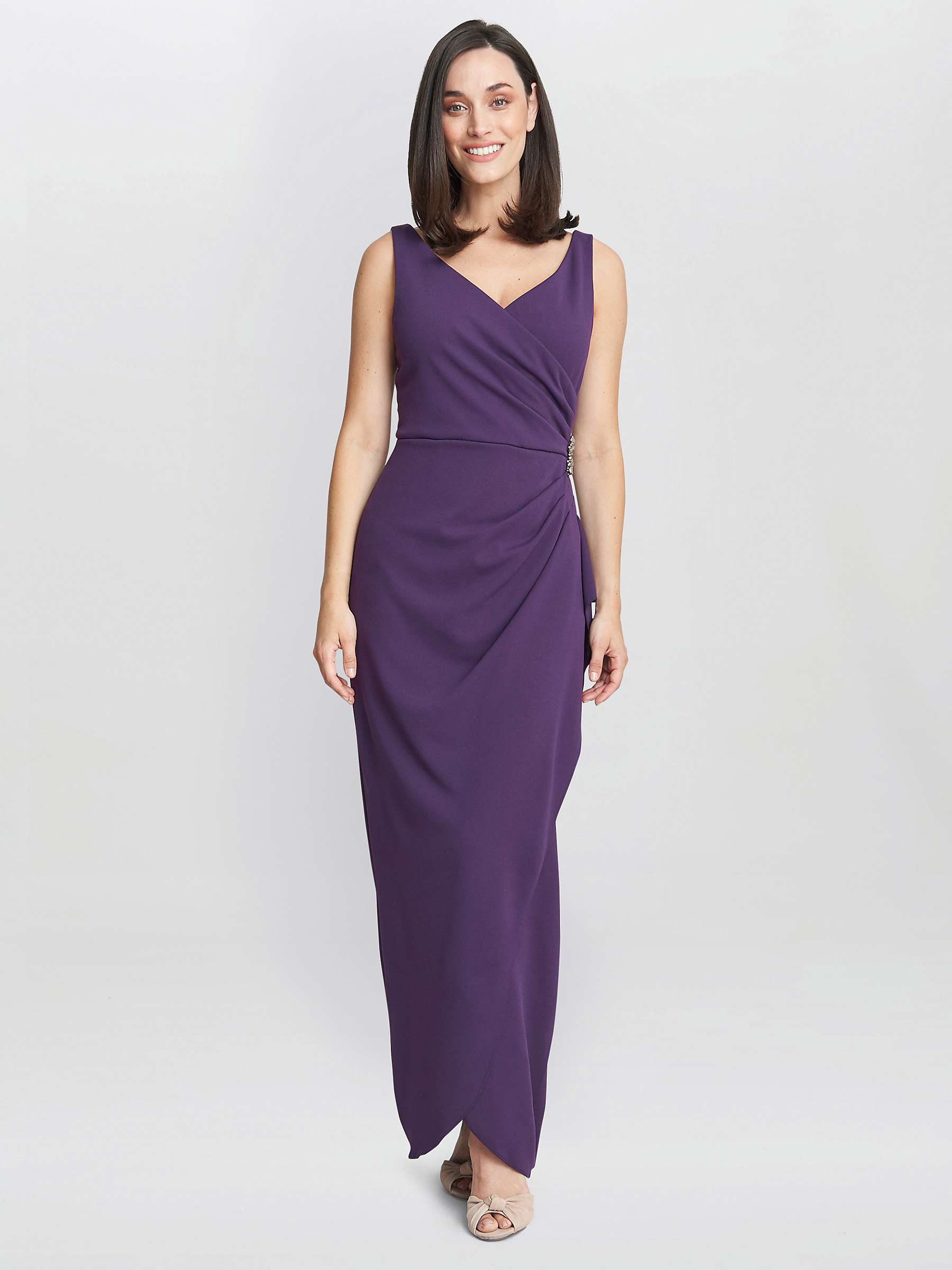 Buy Gina Bacconi Neena V Neck Tulip Hem Maxi Dress Online at johnlewis.com
