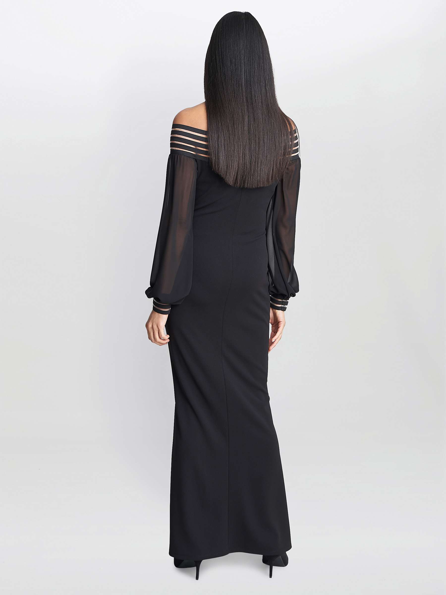 Buy Gina Bacconi Vanessa Crepe Maxi Dress, Black Online at johnlewis.com