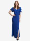 Gina Bacconi Deidre Metallic Maxi Dress, Cobalt