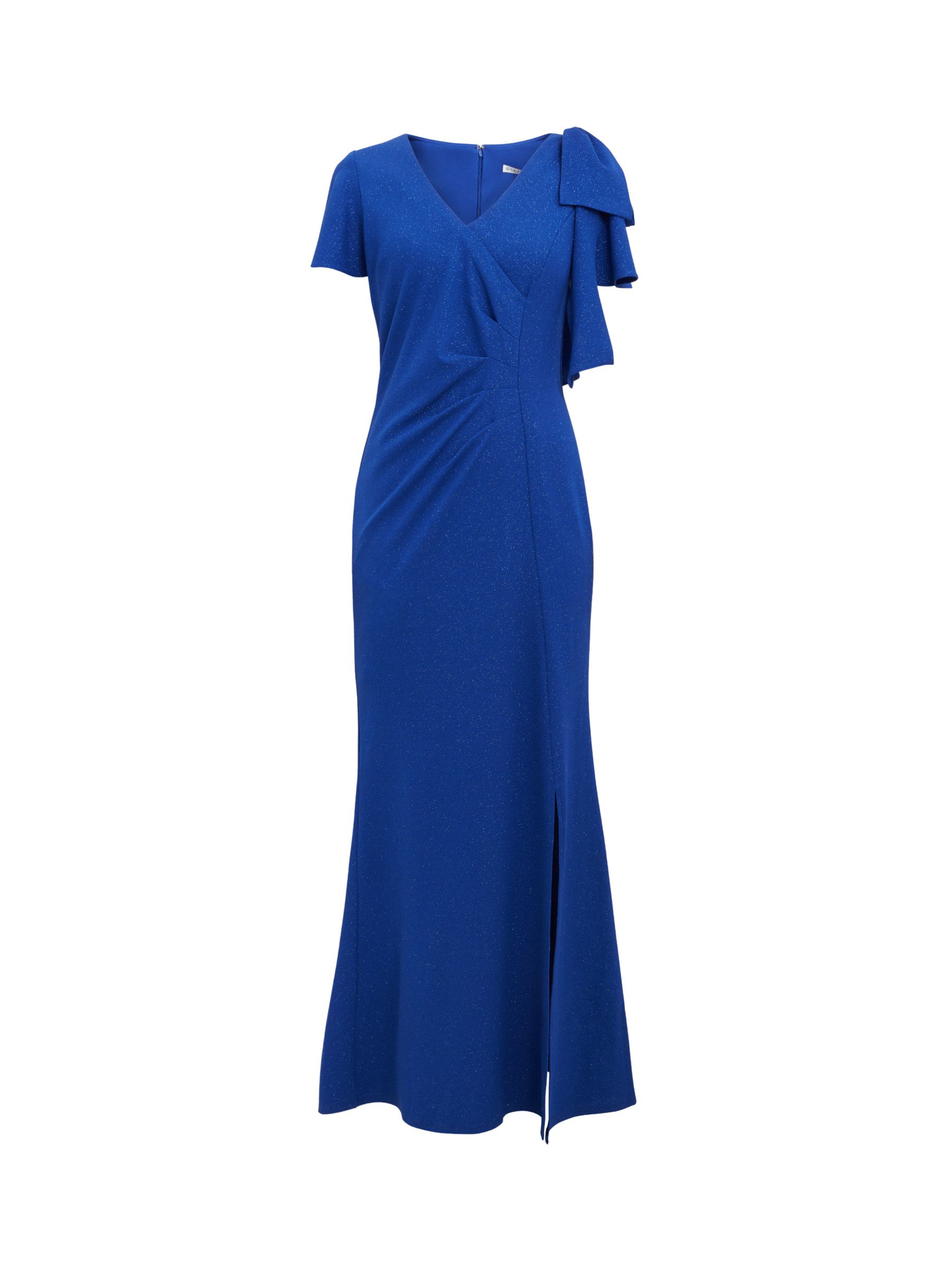 Buy Gina Bacconi Deidre Metallic Maxi Dress, Cobalt Online at johnlewis.com