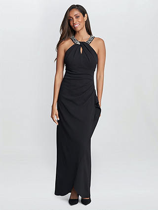 Gina Bacconi Kasandra Embellished Maxi Dress, Black