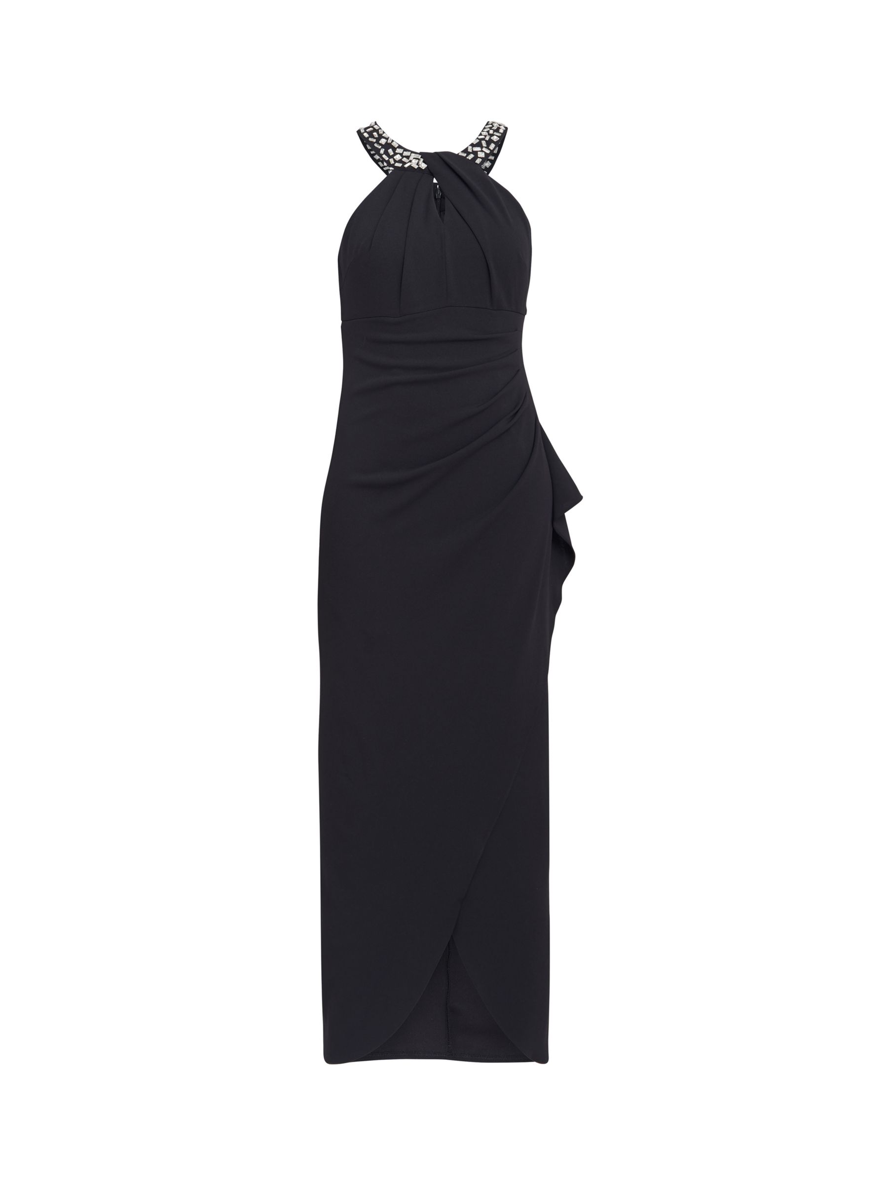 Gina Bacconi Kasandra Embellished Maxi Dress, Black at John Lewis ...