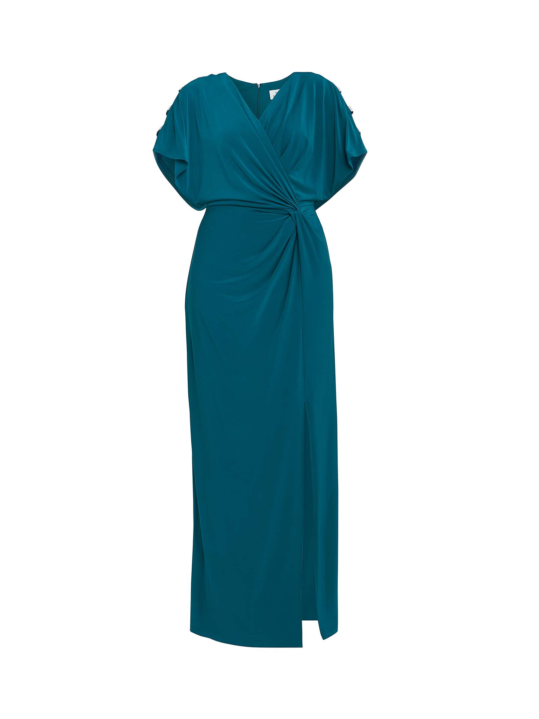 Buy Gina Bacconi Pascale Knot Front Maxi Dress, Emerald Online at johnlewis.com