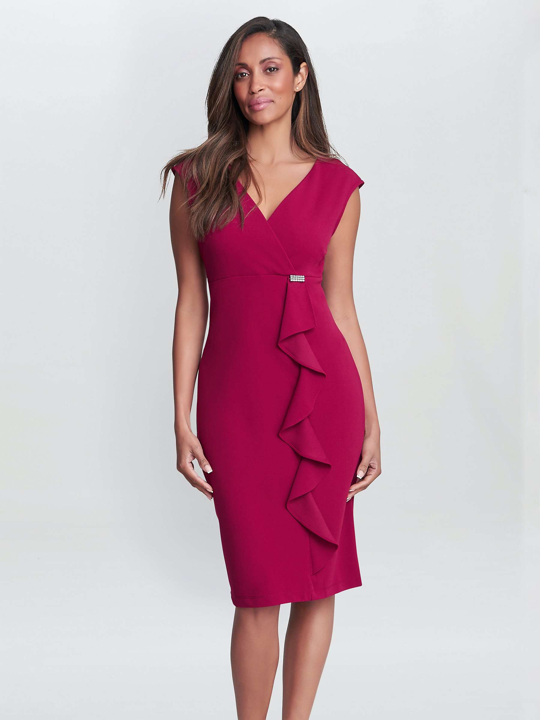 Buy Gina Bacconi Carin Sleeveless Frill Detail Dress Online at johnlewis.com