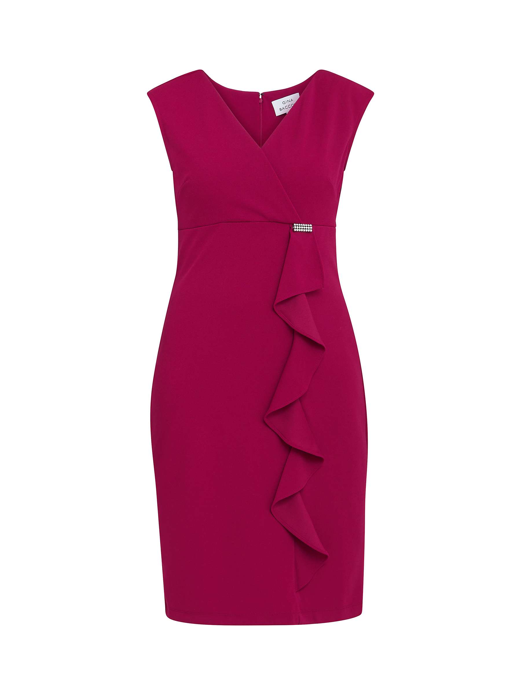 Buy Gina Bacconi Carin Sleeveless Frill Detail Dress Online at johnlewis.com