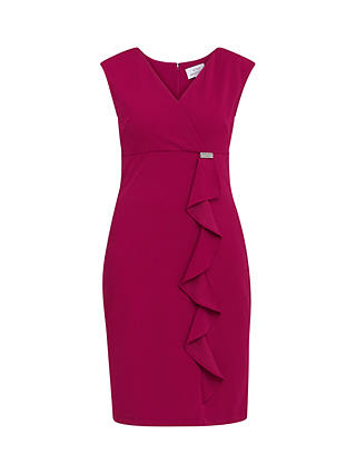 Gina Bacconi Carin Sleeveless Frill Detail Dress, Red