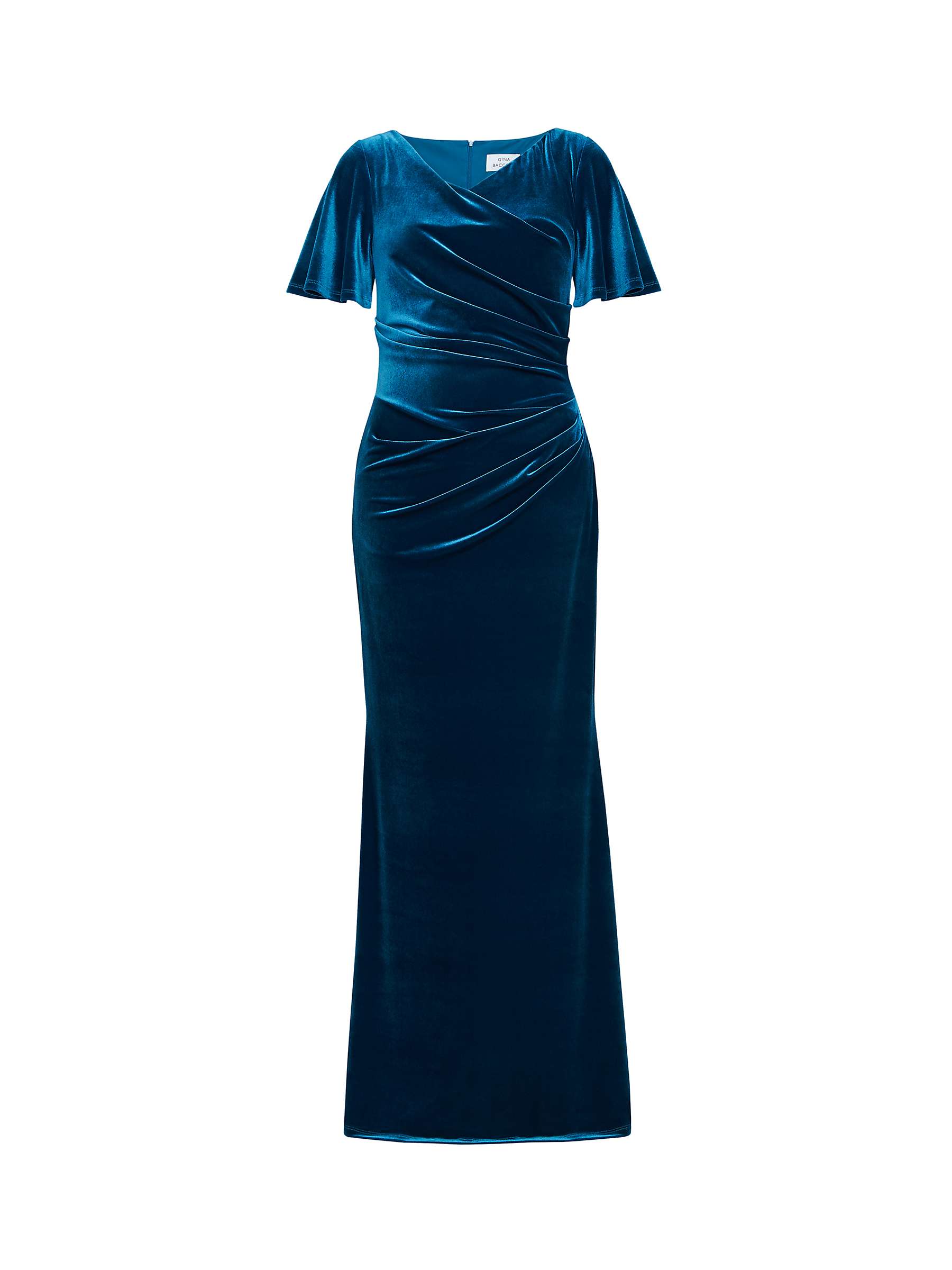 Buy Gina Bacconi Minka Velvet Maxi Dress, Teal Online at johnlewis.com