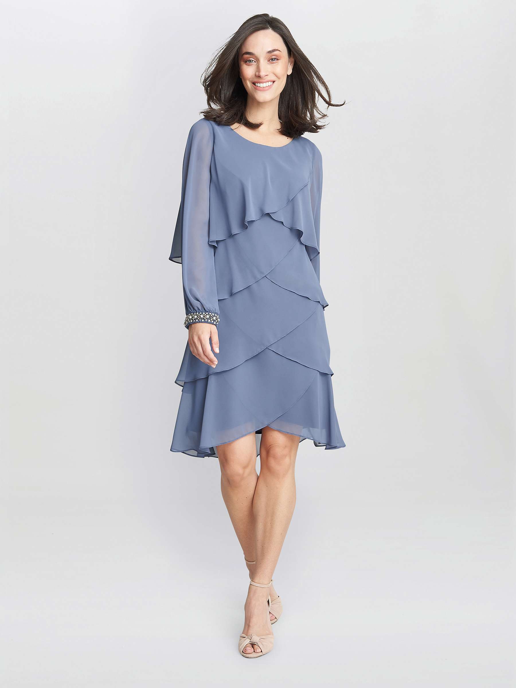 Buy Gina Bacconi Sakura Tiered Dress Online at johnlewis.com