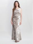 Gina Bacconi Talia Crushed Velvet Maxi Dress