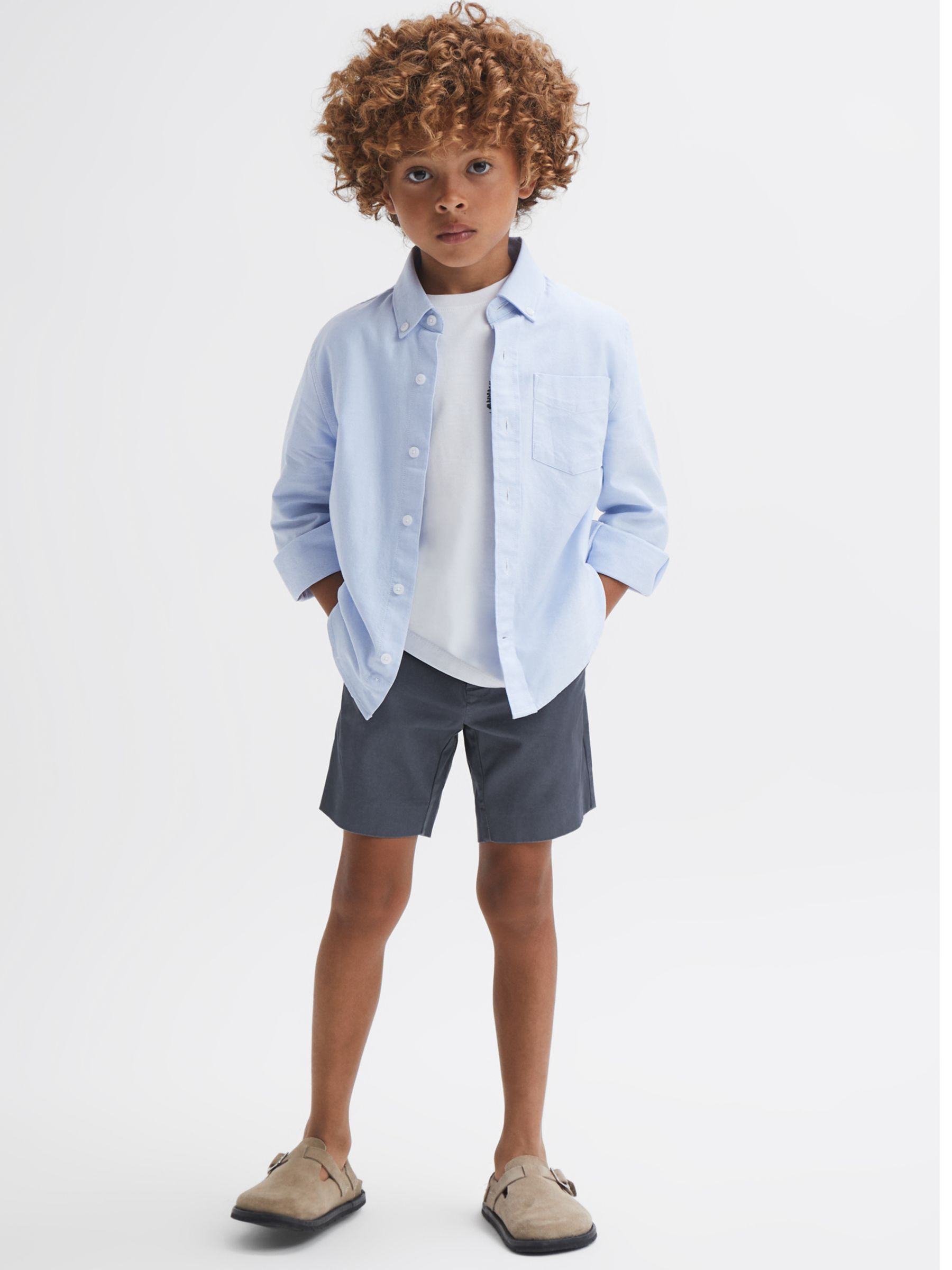 Buy Reiss Kids' Wicket Cotton Blend Casual Chino Shorts Online at johnlewis.com