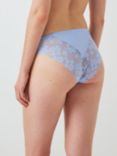 John Lewis Daisy Lace Brazilian Knickers, Soft Blue