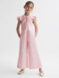 Reiss Kids' Ally Twist Front Jumpsuit, Pink