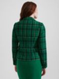 Hobbs Hackness Checked Wool Tweed Jacket, Green/Multi