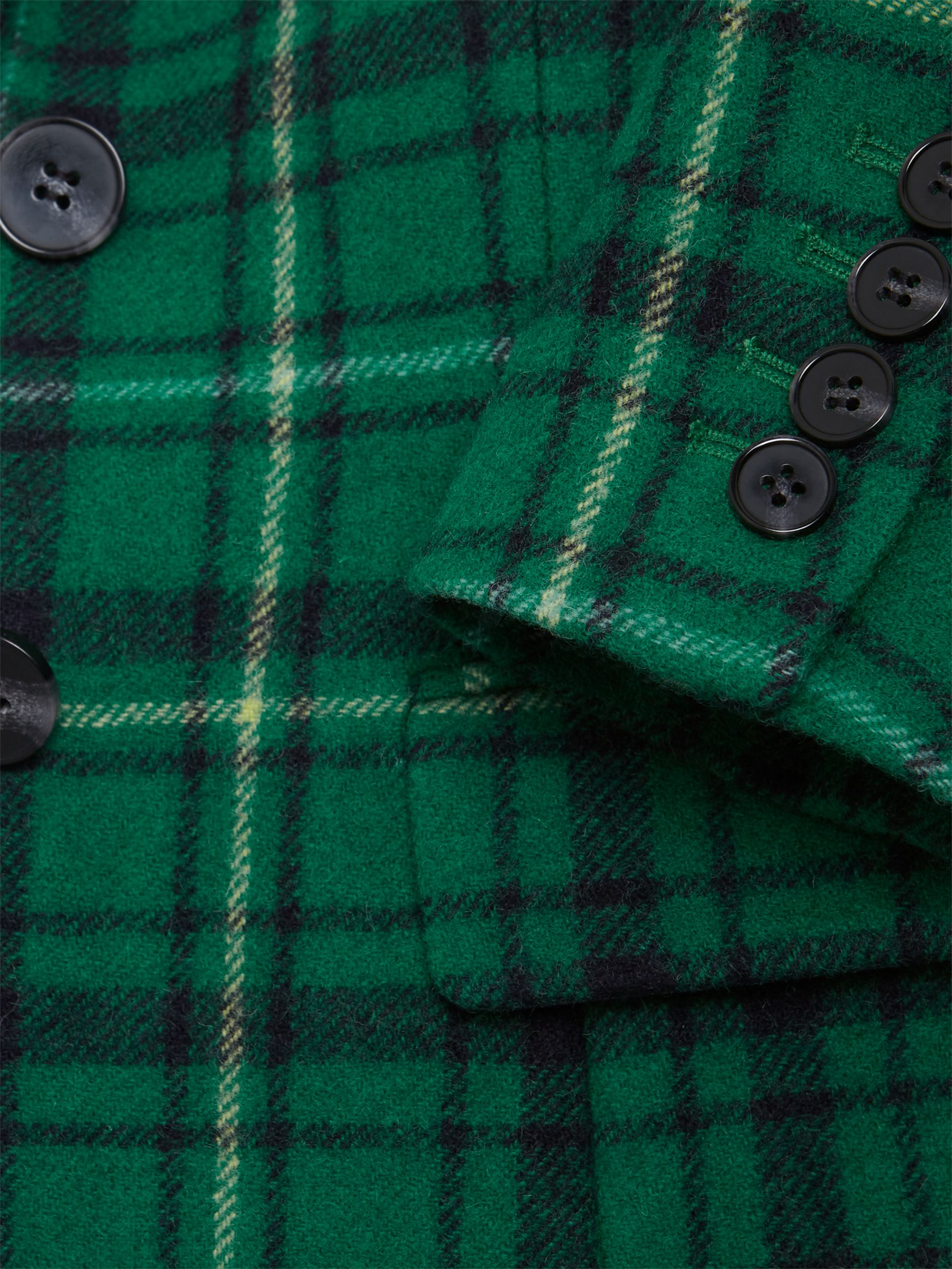 Buy Hobbs Hackness Checked Wool Tweed Jacket, Green/Multi Online at johnlewis.com
