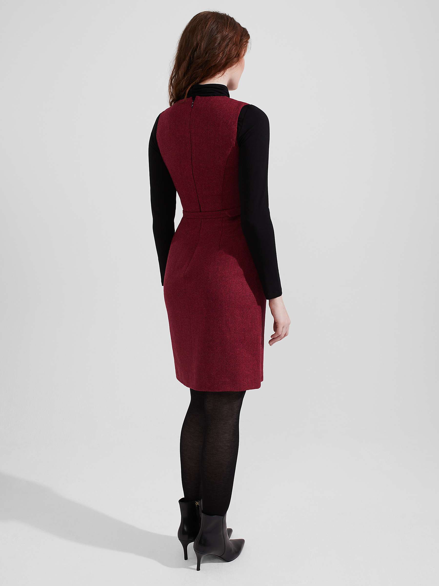 Buy Hobbs Diane Wool Shift Dress, Pink/Multi Online at johnlewis.com