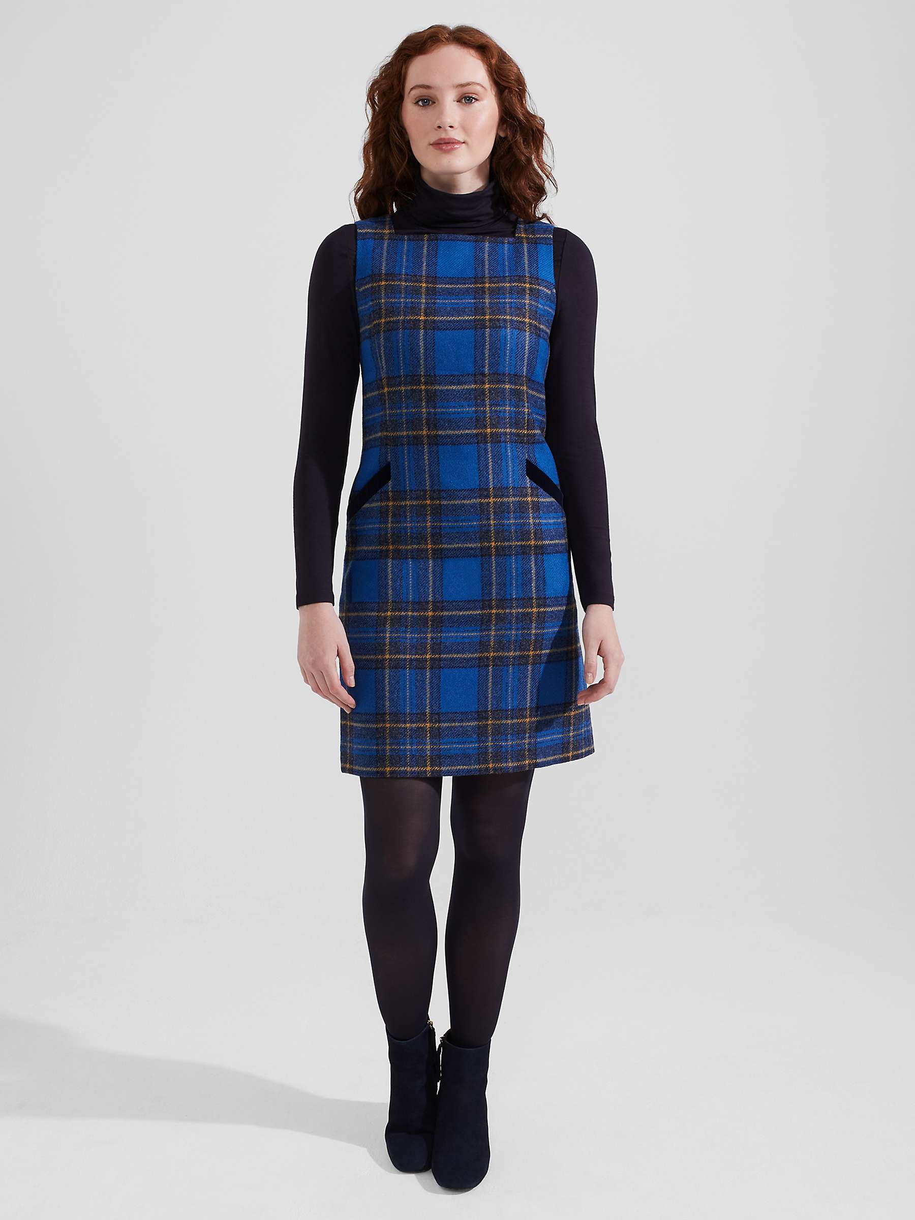 Buy Hobbs Maven Checked Wool Dress, Blue/Multi Online at johnlewis.com