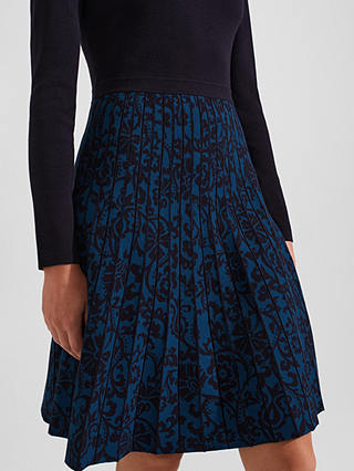 Hobbs Gill Knitted Dress, Navy Blue