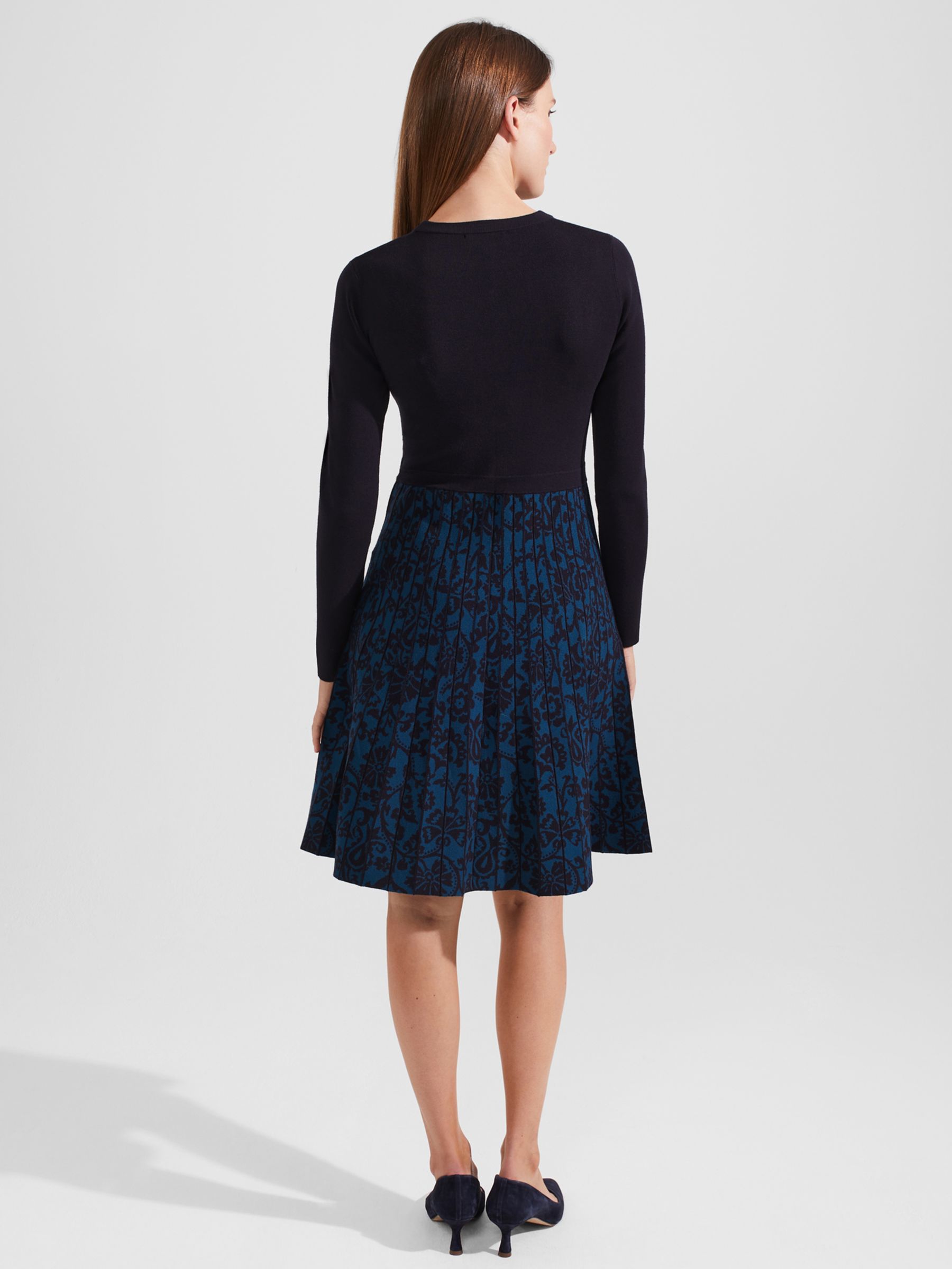Buy Hobbs Gill Knitted Dress, Navy Blue Online at johnlewis.com