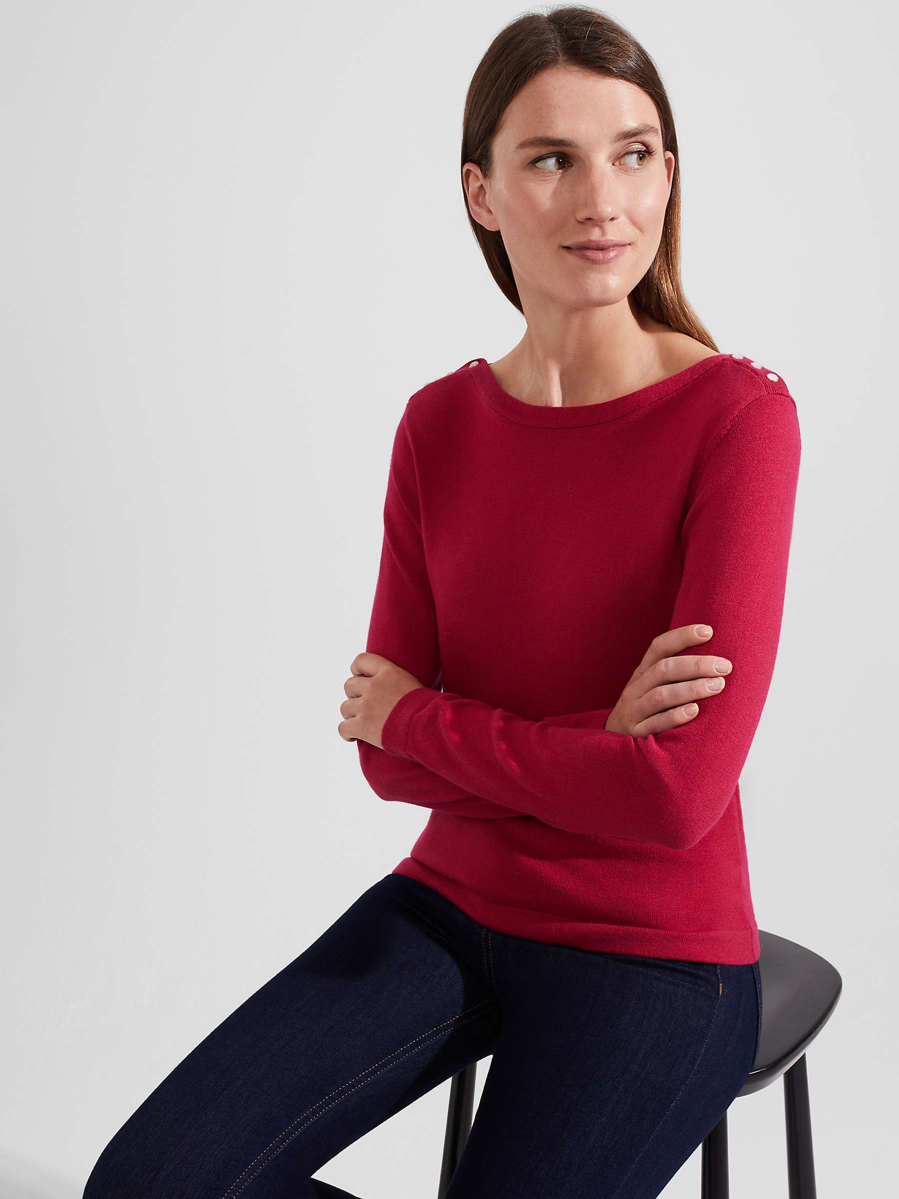 Buy Hobbs Petula Wool And Cashmere Blend Jumper Online at johnlewis.com