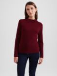 Hobbs Talia Wool Cashmere Blend Jumper, Wine Red