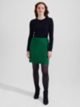 Hobbs Wool Maeve Mini Skirt, Green