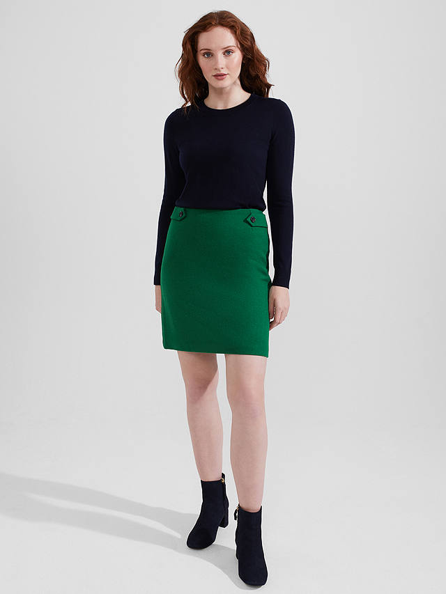 Hobbs Wool Maeve Mini Skirt, Green
