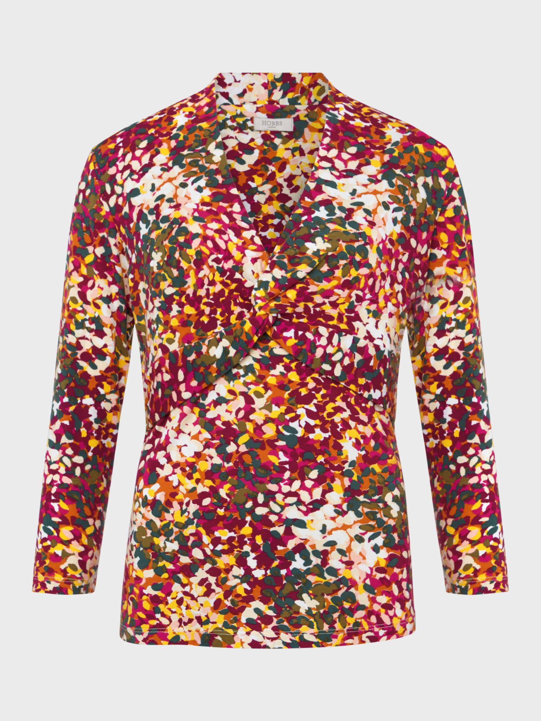 Hobbs Chiara Twist Detail Top, Multi at John Lewis & Partners