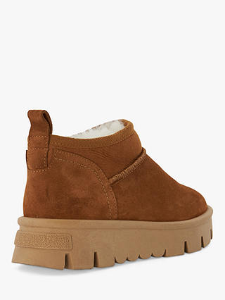 Dune Pod Suede Ankle Boots, Chestnut