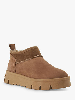 Dune Pod Suede Ankle Boots, Taupe