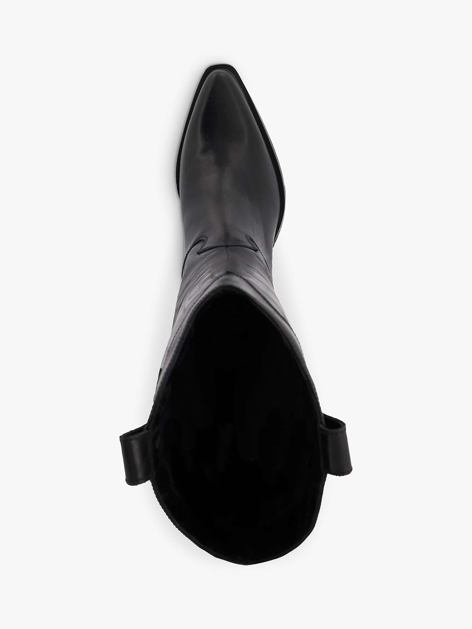 Buy Dune Tennessee Leather Cowboy Boots, Black Online at johnlewis.com