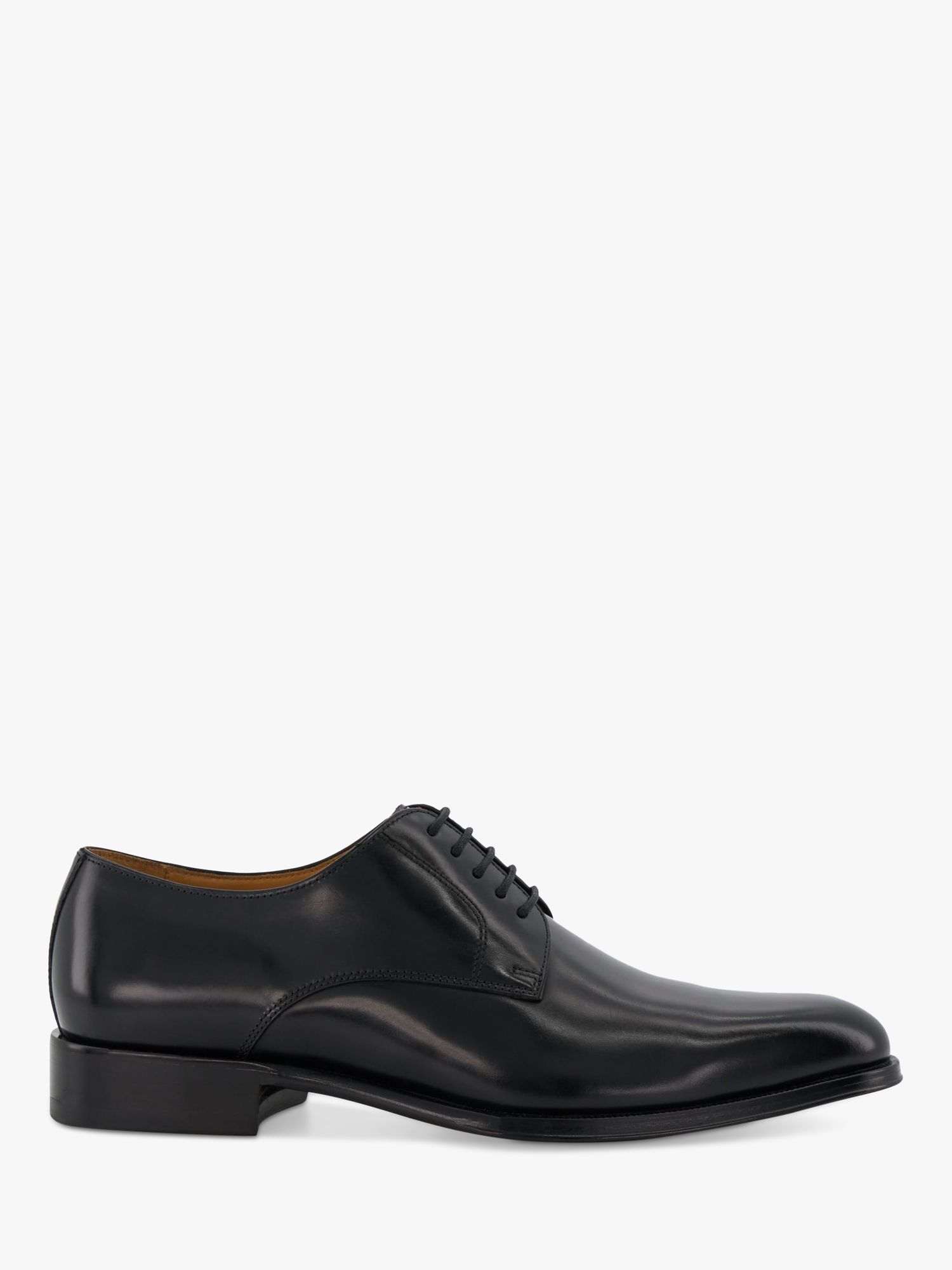 Dune Salisburry Derby Leather Shoes, Black-leather at John Lewis & Partners