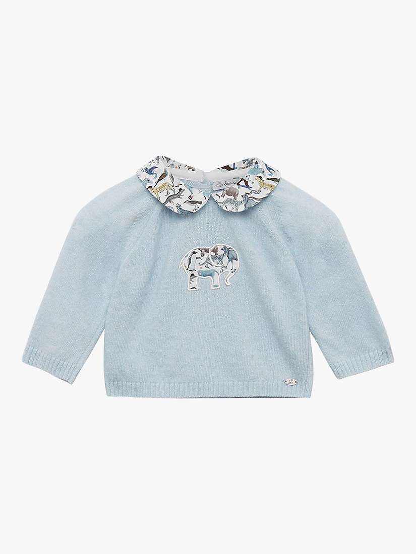 Buy Trotters Baby Zoo Elephant Knitted Set, Blue Zoo Print Online at johnlewis.com