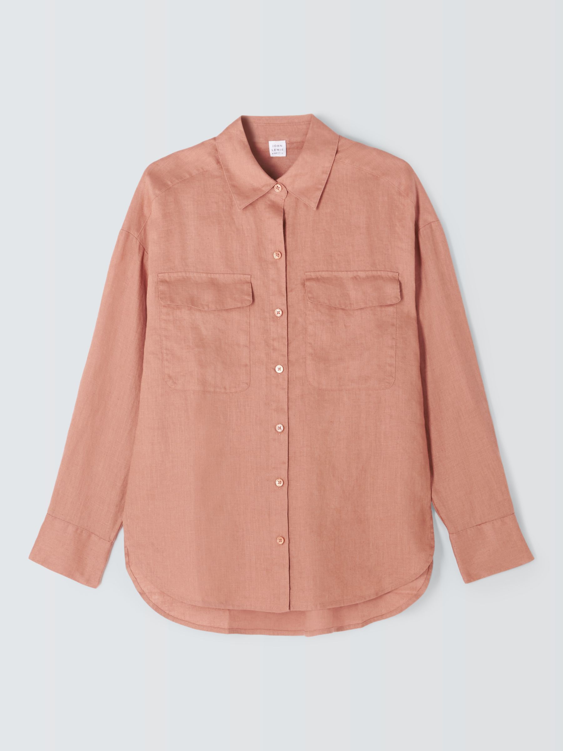 Buy John Lewis Linen Button Down Shirt Online at johnlewis.com