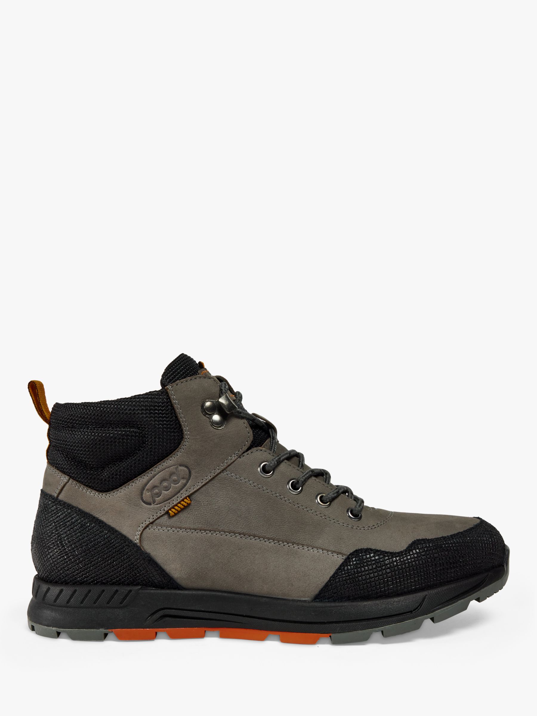 Pod Clive Leather Outdoor Boots, Grey at John Lewis & Partners