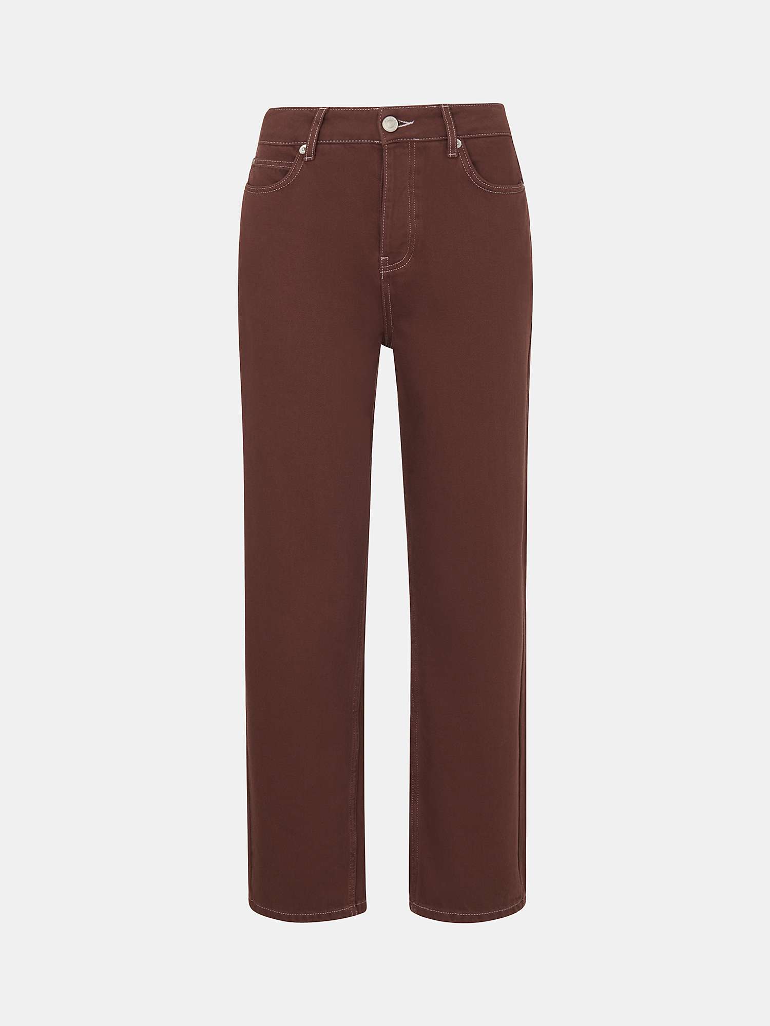 Buy Whistles Authentic Mollie Jeans, Chocolate Online at johnlewis.com
