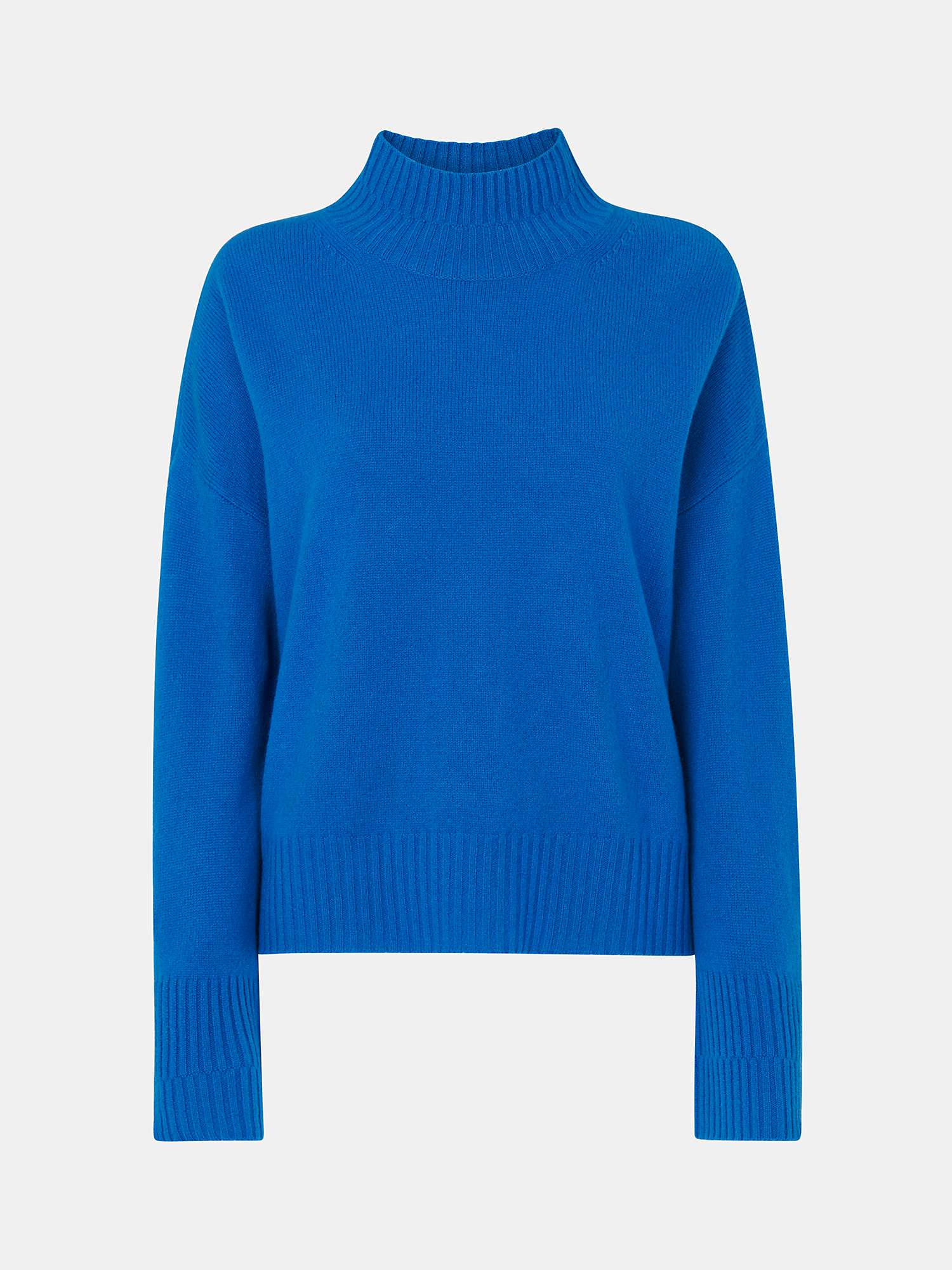 Buy Whistles Wool Double Trim Funnel Neck Jumper Online at johnlewis.com