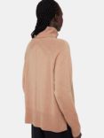 Whistles Cashmere Raglan Sleeve Roll Neck Jumper, Camel