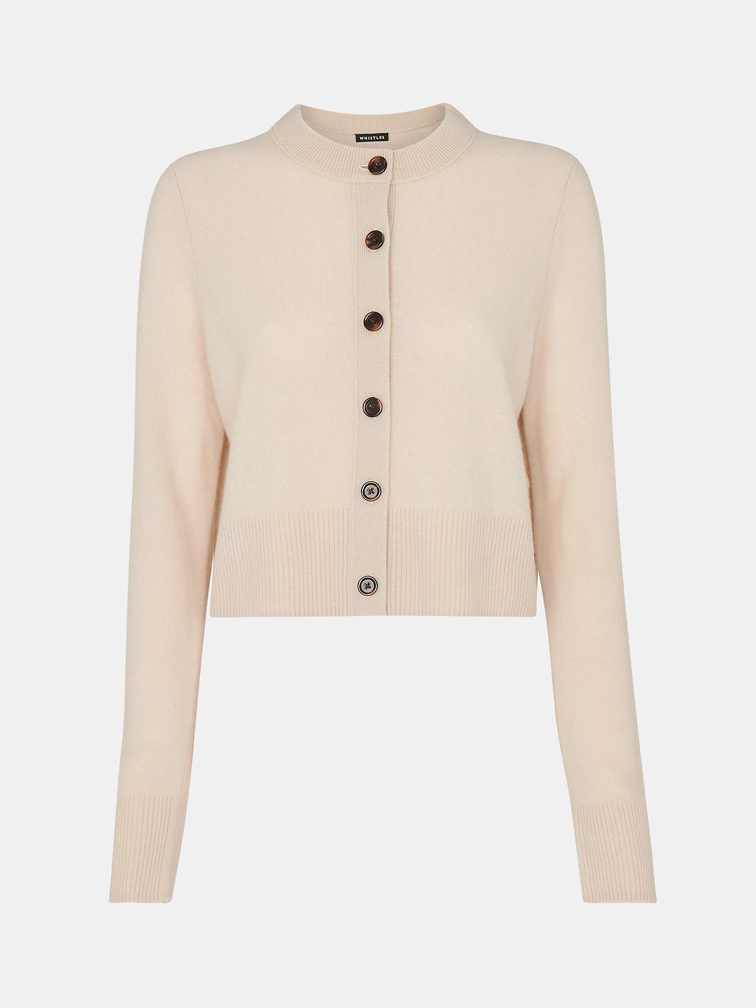 Buy Whistles Wool Cropped Cardigan, Ivory Online at johnlewis.com