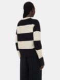 Whistles Wool Block Stripe Jumper, Black/Multi