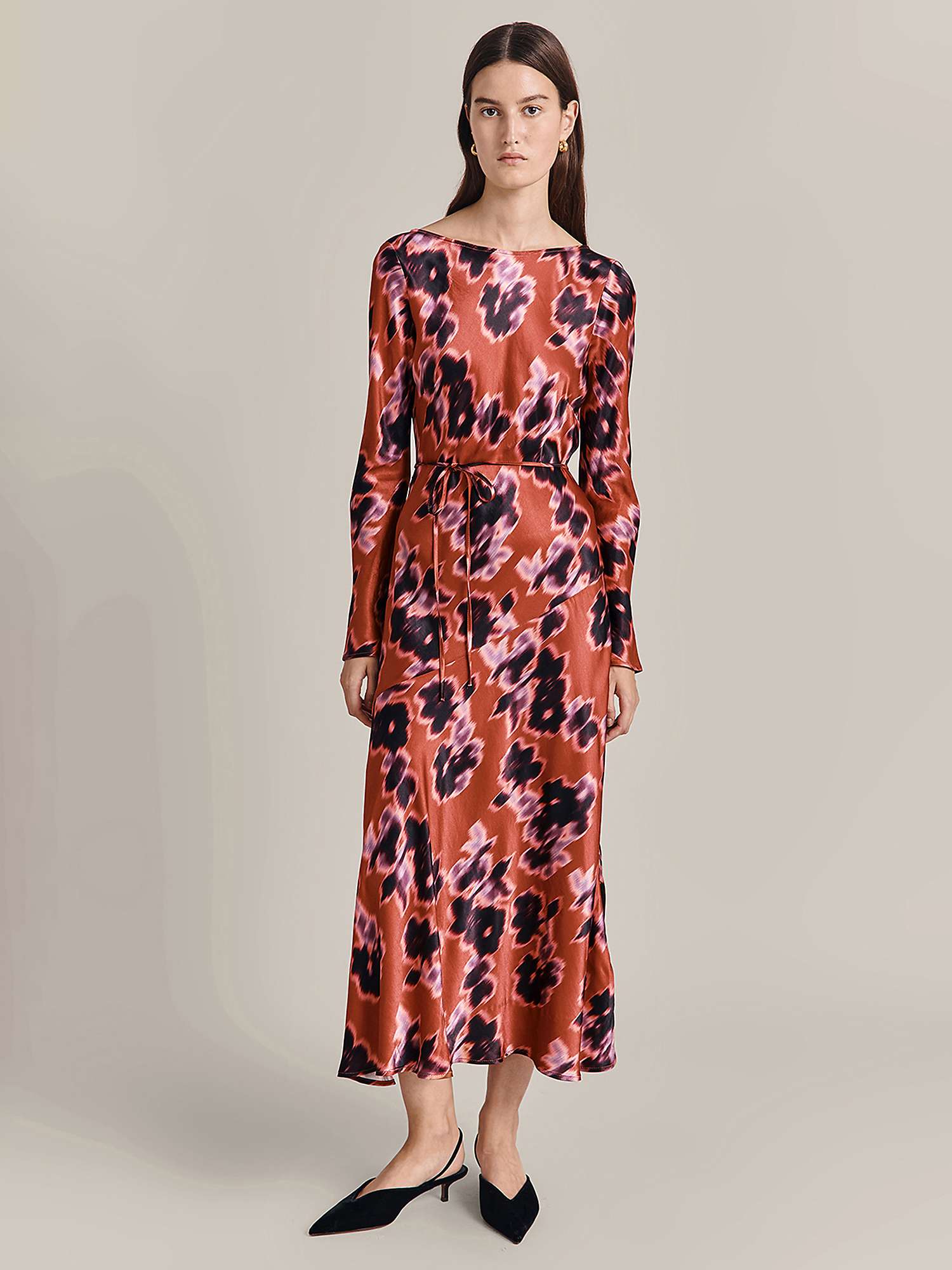 Buy Ghost Christine Ikat Print Midi Dress, Multi Online at johnlewis.com