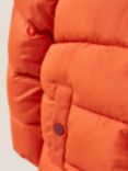 White Stuff Kids' Quilted Puffer Hooded Jacket, Mid Orange