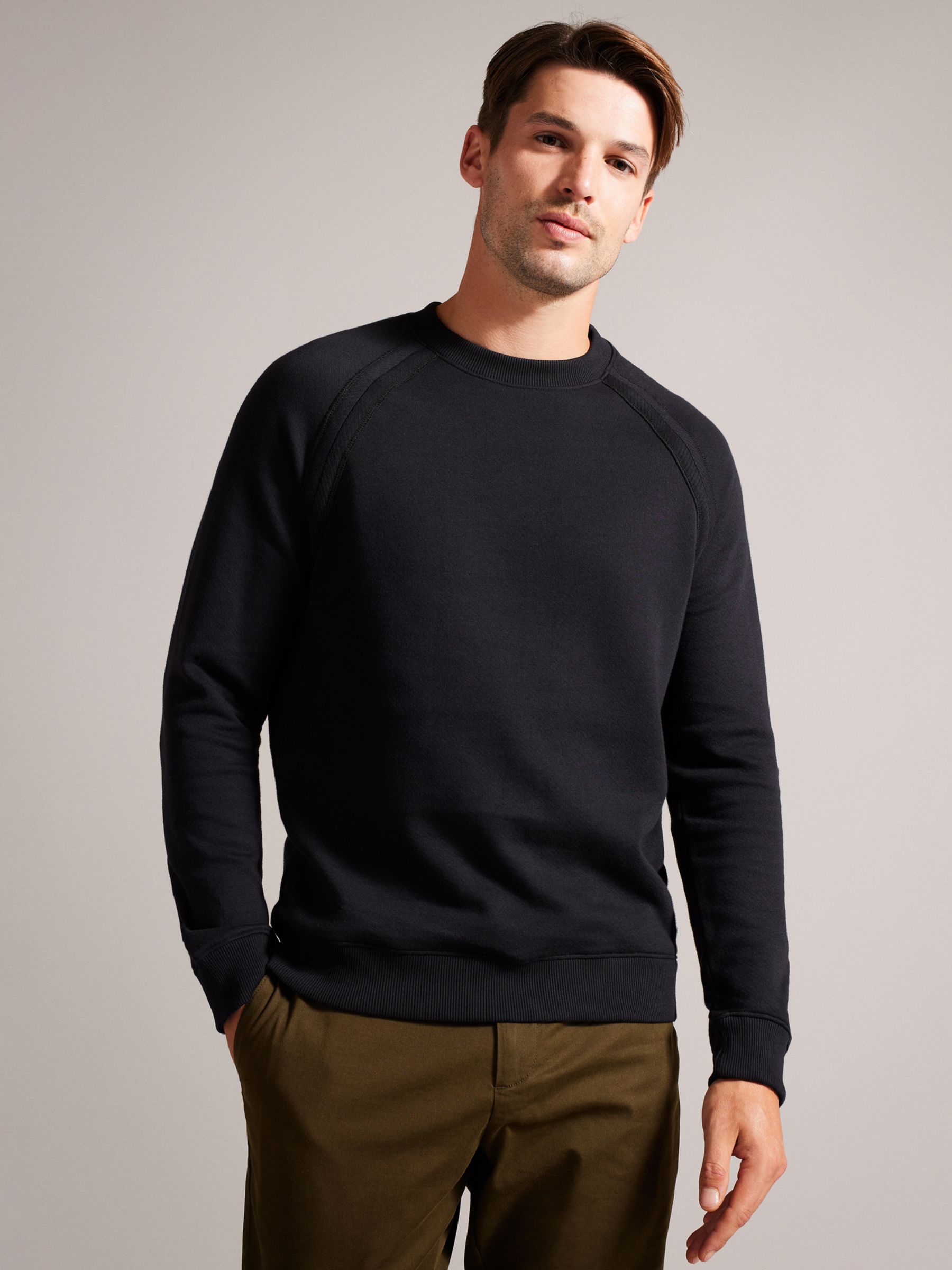 Ted Baker Long Sleeve Detail Jumper, Black